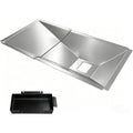 gftime universal fettwanne mit auffangwanne 60cm bis 80cm verstellbar tropfpfanne fuer 345 brenner gasgrill von charbroil dyna glo nexgrill kenmore uniflame und mehr fettauffangschale