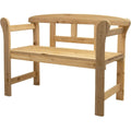 spetebo 2-sitzer holz gartenbank mit armlehnen belastbarkeit 180 kg - 118 x 78 cm - holz sitzbank fuer 2 personen - massivholz friesenbank parkbank holzbank moebel fuer balkon terrasse garten