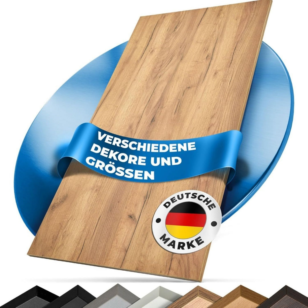 tischplatte 180x80 arbeitsplatte kuechenplatte schreibtischplatte aus holz dekorplatte in holz-optik oder unidekor fuer tischbau esstischplatte kuechenarbeitsplatte buerotisch mehr