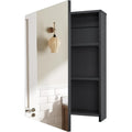 choezon spiegelschrank badezimmerschrank wandschrank mit spiegel haengeschrank mit verstellbaren regalen an der wand montierter badschrank haengende aufbewahrung fuer badezimmer schwarz